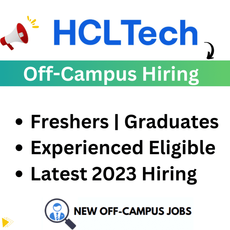 HCL Off-Campus Hiring 2023