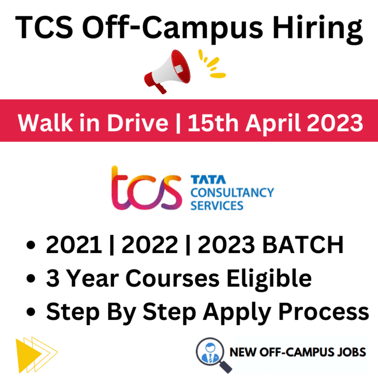 TCS Off-Campus Hiring