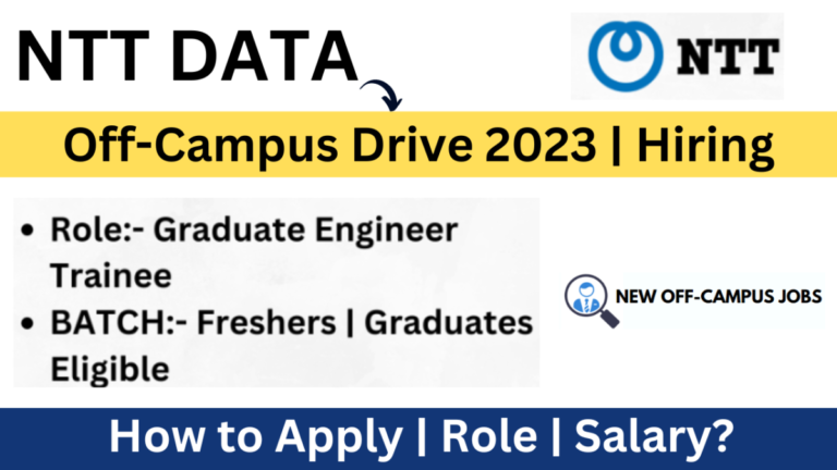 NTT Off-Campus Drive 2023