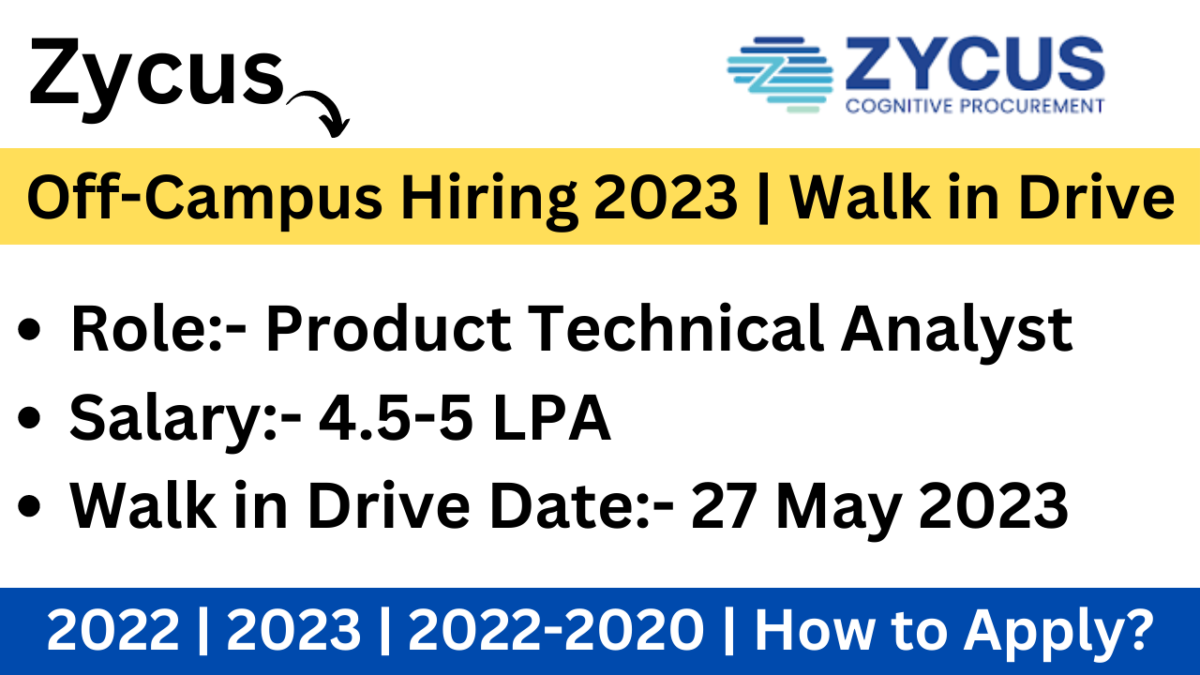 Zycus Off-Campus Hiring 2023