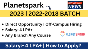 Planetspark Off-Campus Hiring 2023