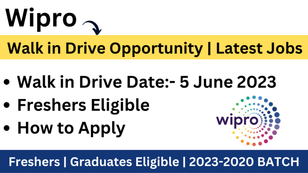 Wipro Recruitment 2023 Wipro Careers Wipro Walk In Drive Job