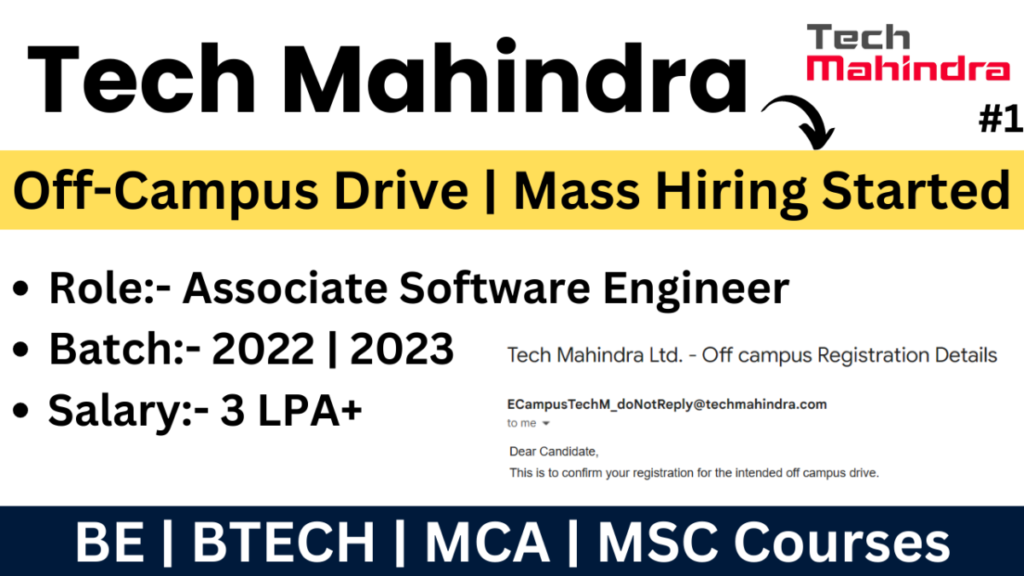 Tech Mahindra Off-Campus Hiring 2023 | Freshers, Graduates Eligible ...