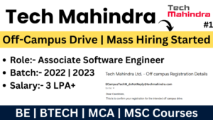 Tech Mahindra Off-Campus Hiring