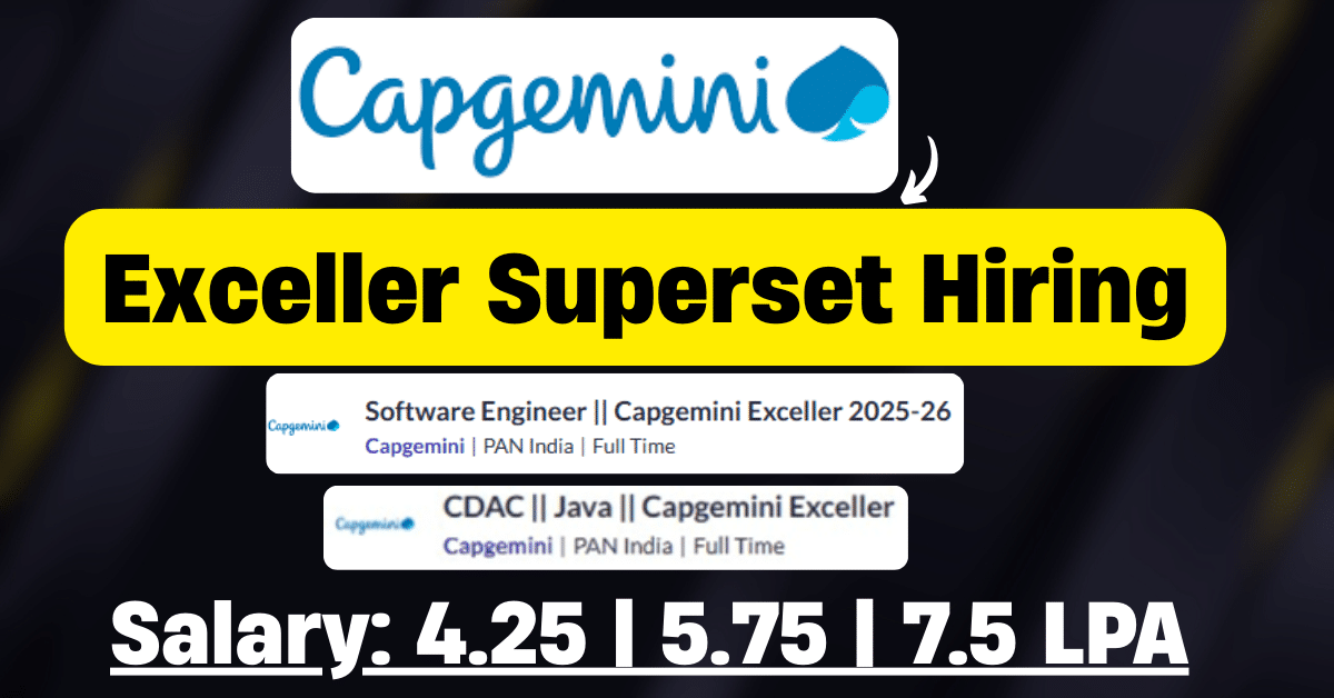 Capgemini Exceller Hiring