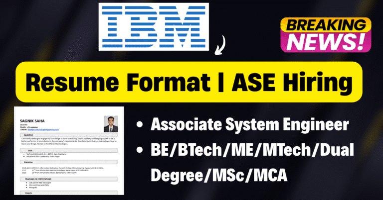 IBM Resume Format