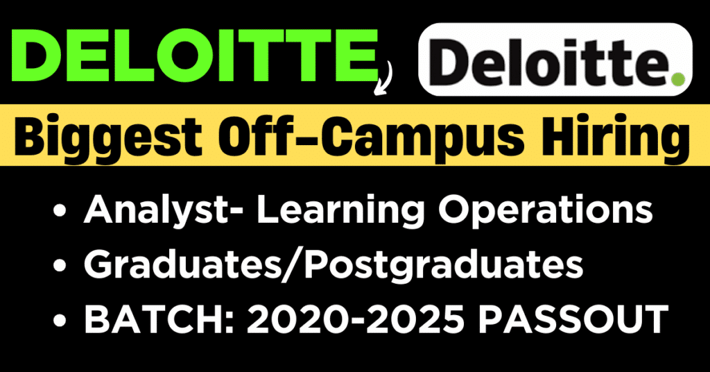 Deloitte Biggest Off-Campus Hiring 2025