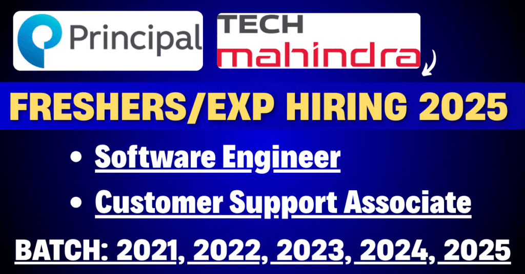 Principal | TechM Urgent Hiring