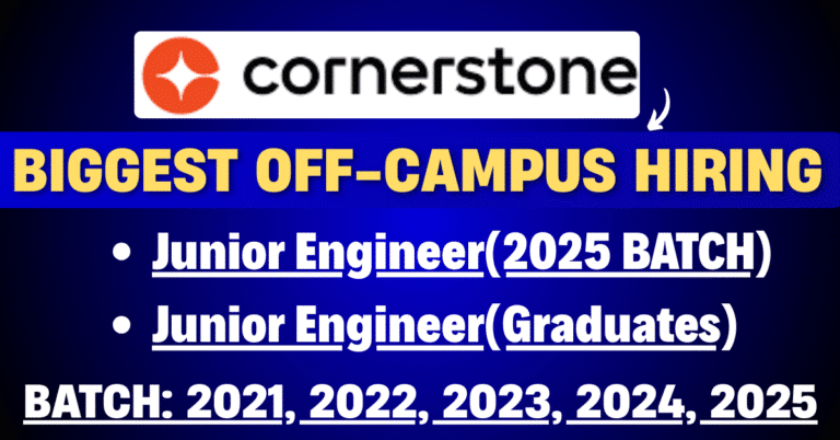 Cornerstone Biggest Off-Campus Hiring 2025