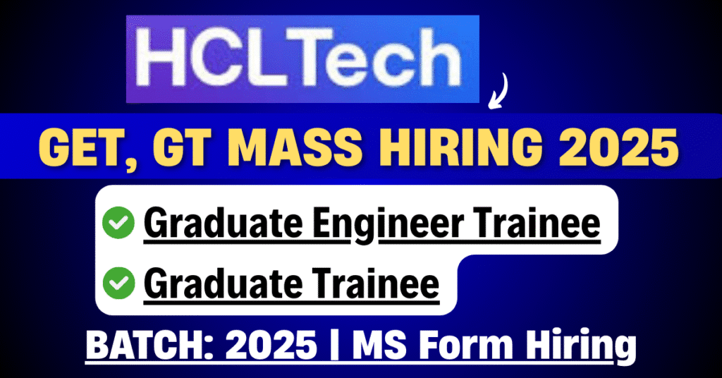 HCLTech GET Mass Hiring 2025