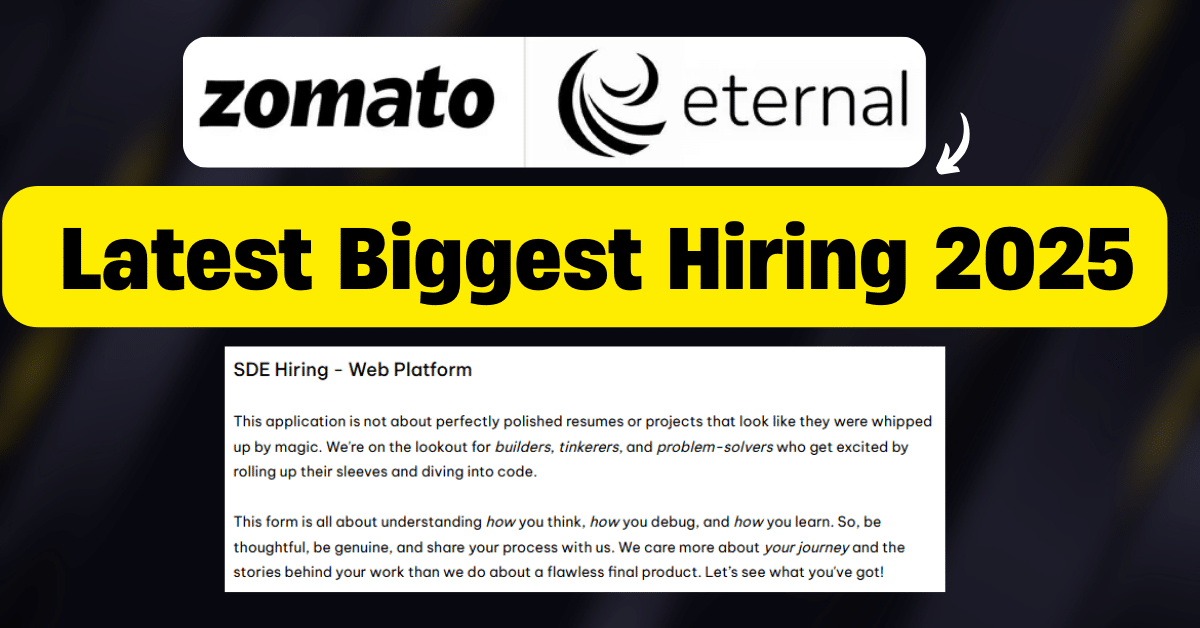 Zomato Eternal Biggest Hiring 2025