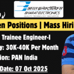 Bharat Electronics Limited Hiring
