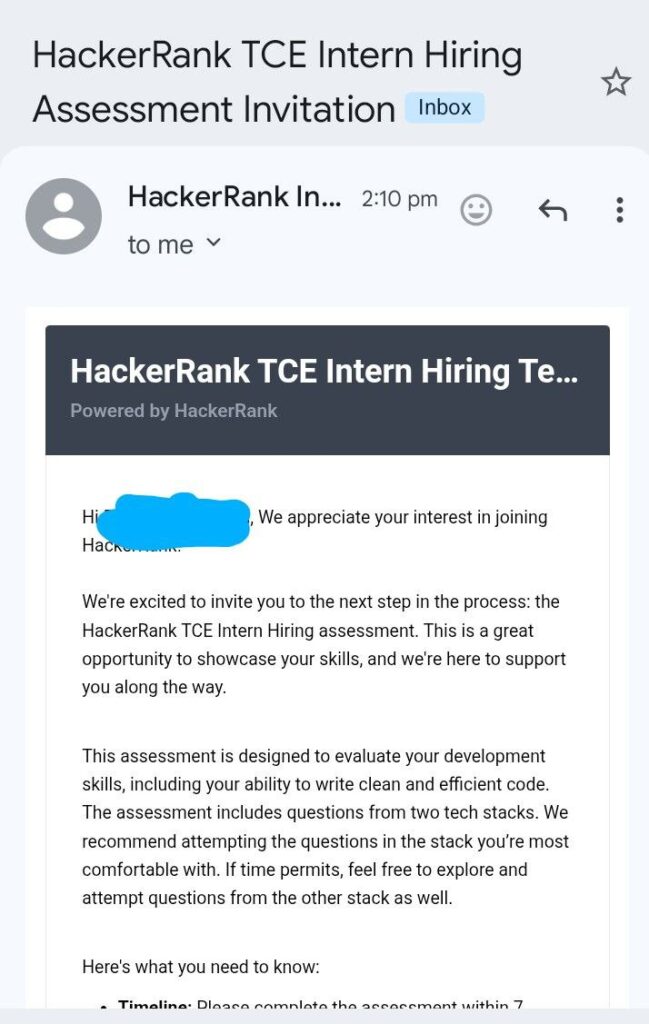 Hackerrank Technical Hiring