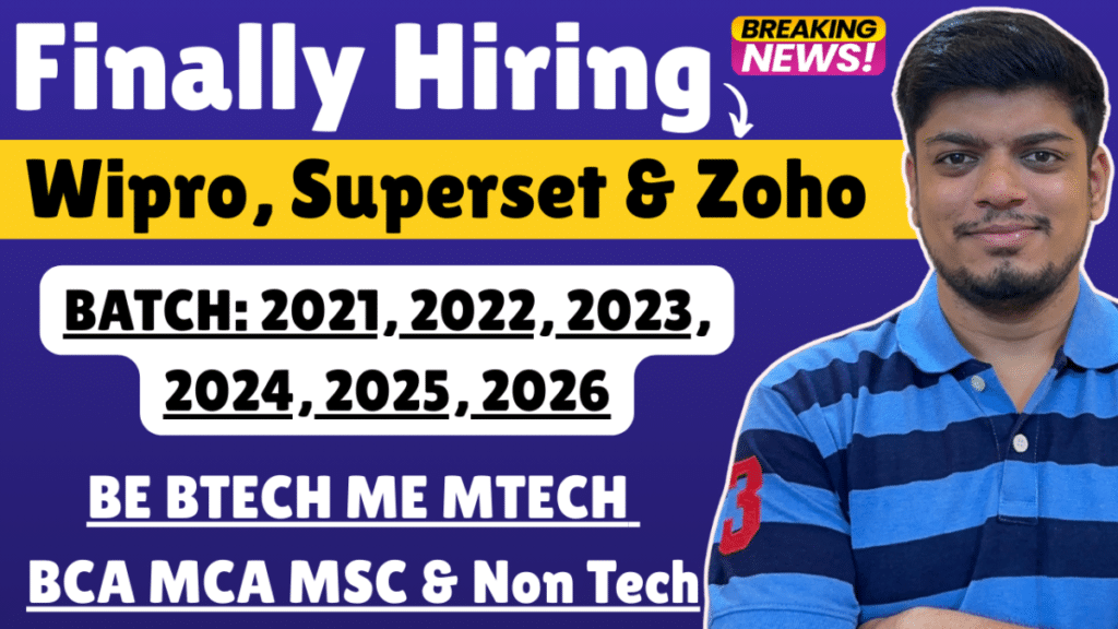 Wipro Superset Zoho Hiring