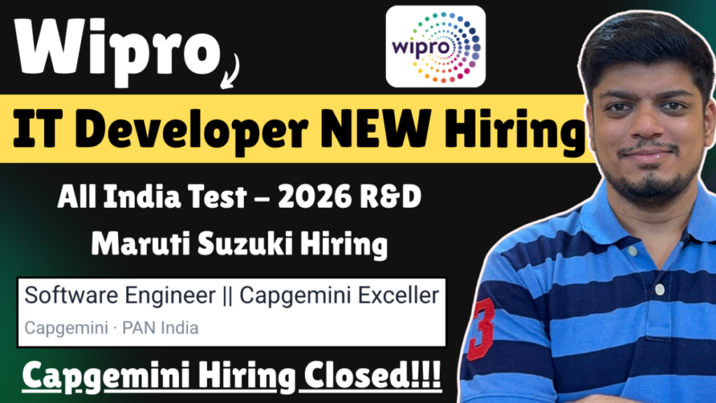 Wipro IT Developer Hiring